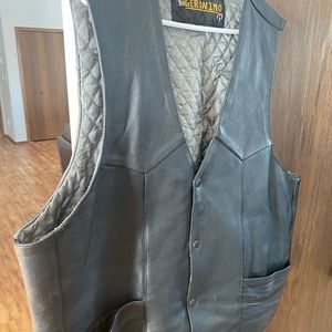 3xl leather biker vest